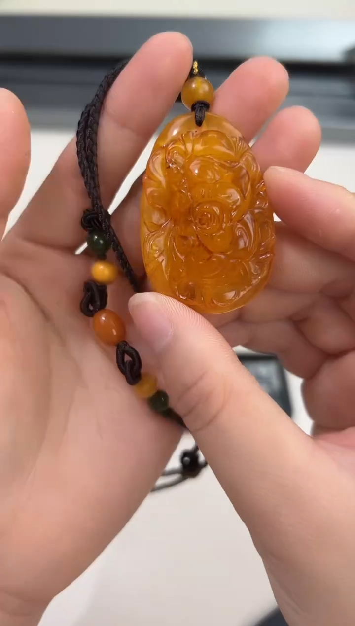 裸石琥珀未镶嵌琥珀蜜蜡吊坠