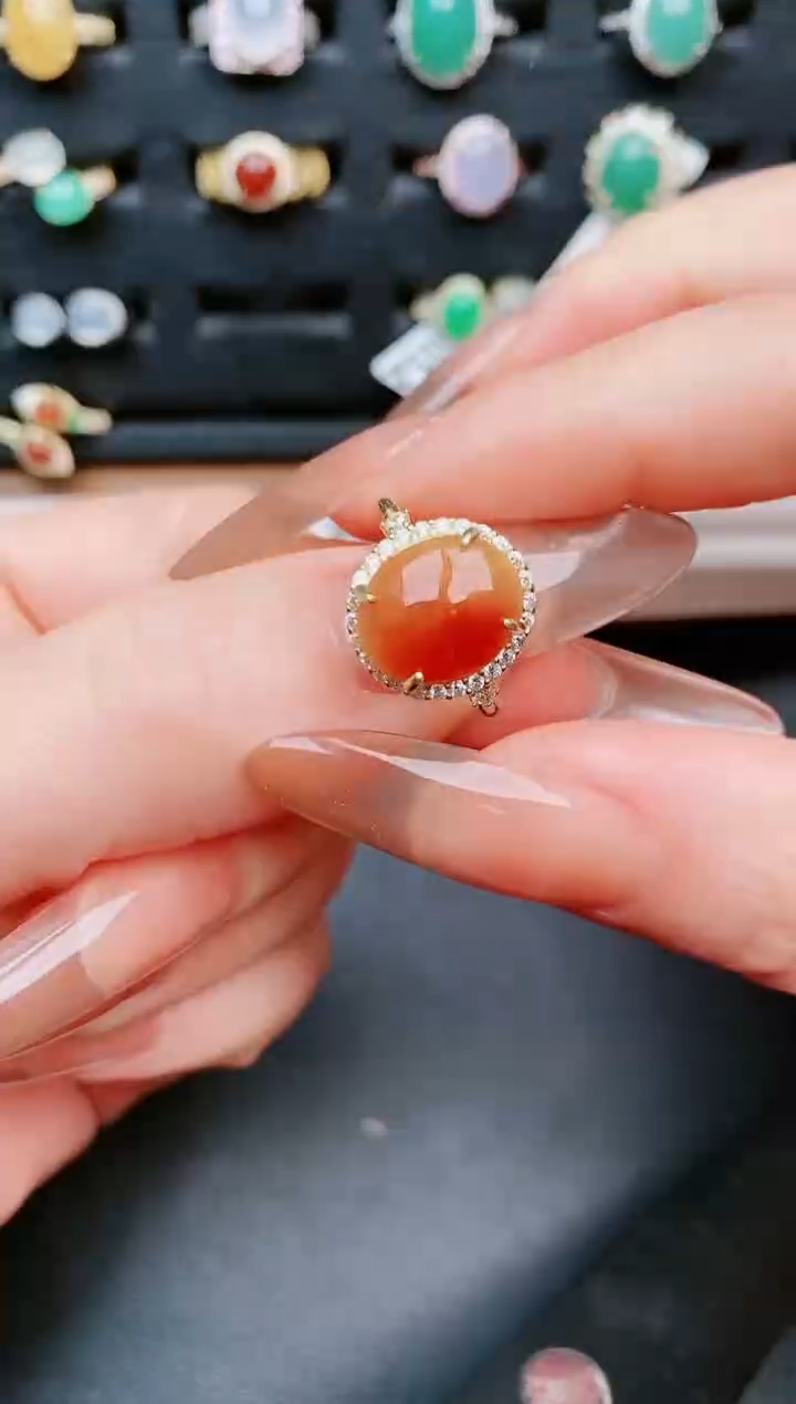 【闪购商品】翡翠戒指银S925镶嵌....