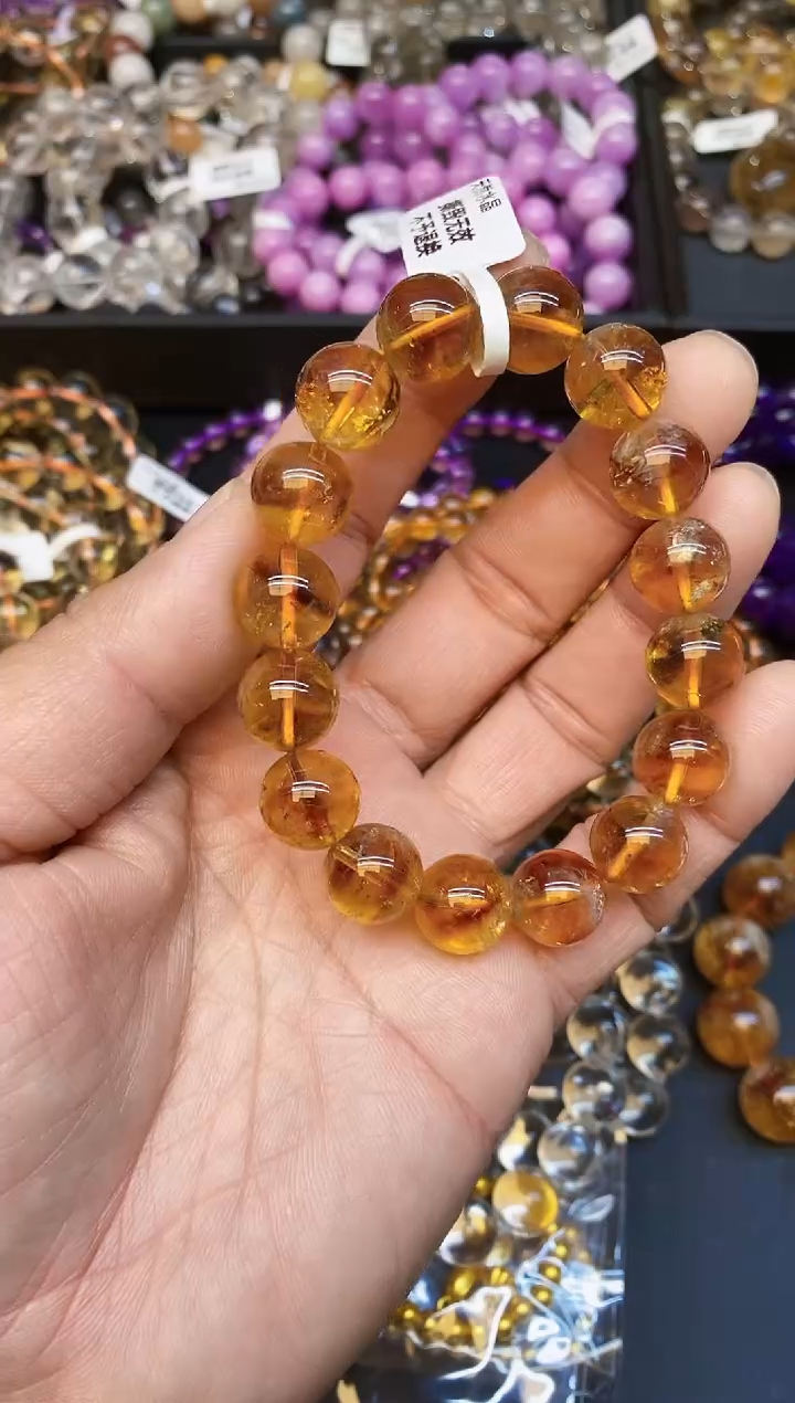 【闪购商品】水晶手链未镶嵌31 黄塔晶12mm