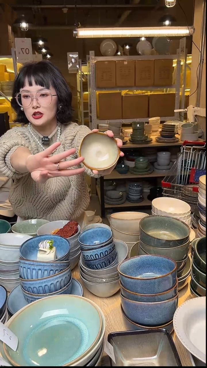 瓷107外贸尾货窑变釉下彩默认微瑕