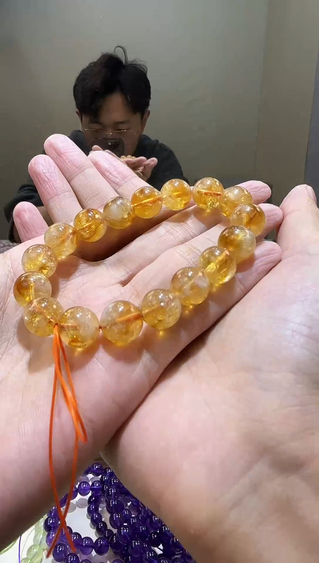 【闪购商品】水晶手链未镶嵌暴力黄塔晶12