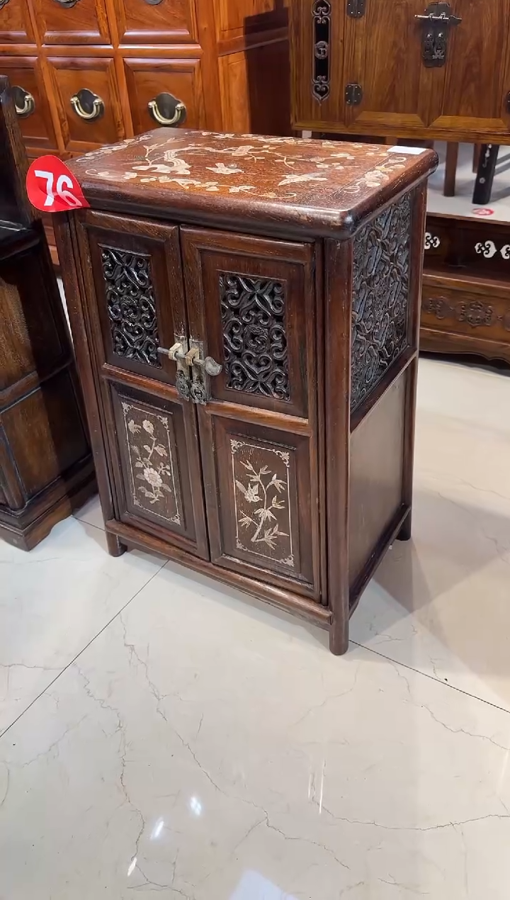【闪购商品】木木艺缅花镶嵌花鸟柜子2180.8888