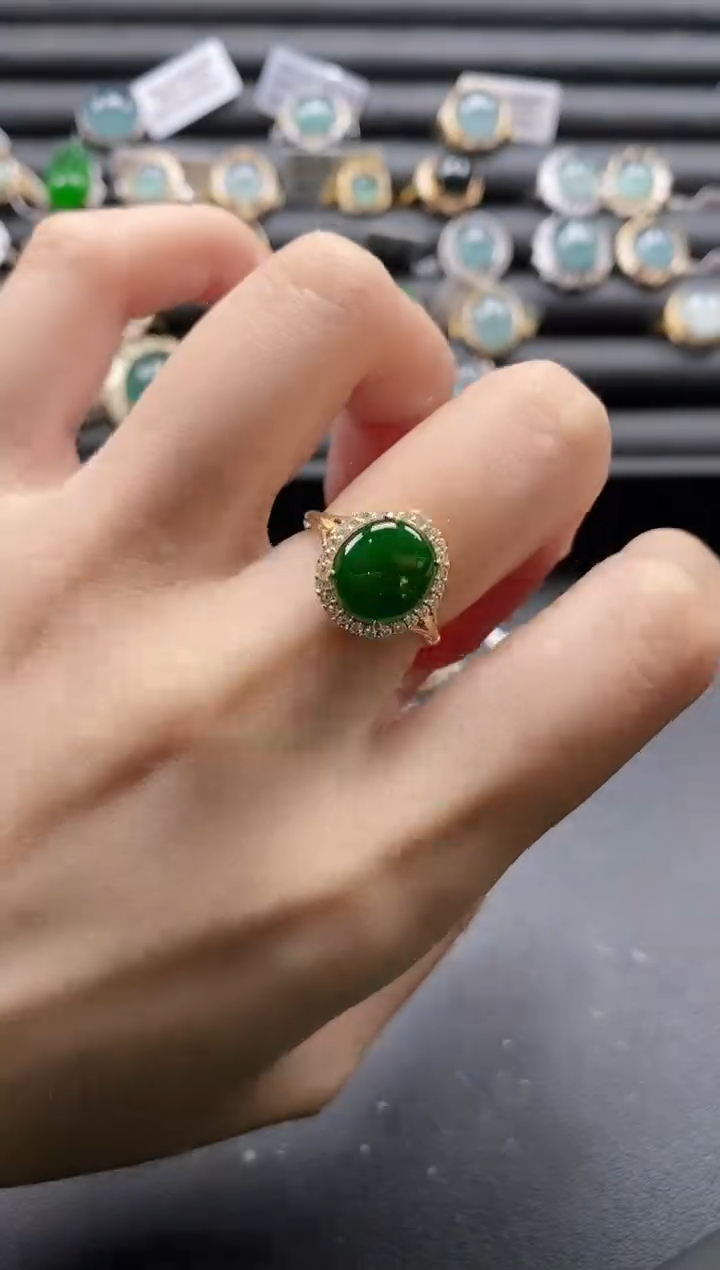 【闪购商品】翡翠戒指银S925镶嵌11111