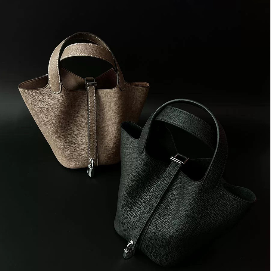 头层牛皮水桶包包2025新款百搭真皮菜篮子女包手提包（专属1）