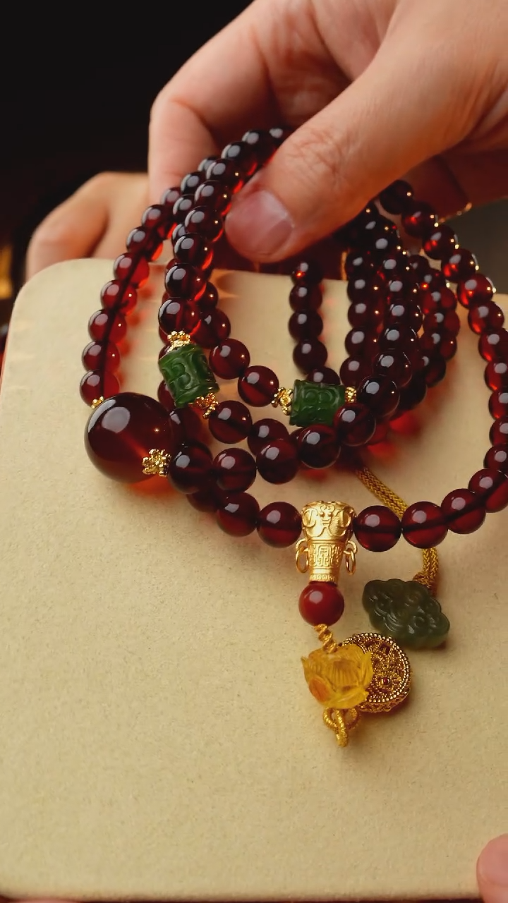 【闪购商品】琥珀裸石未镶嵌8+血珀108设计师款