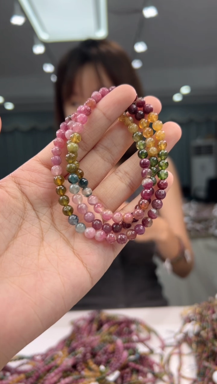 未镶嵌手串碧玺碧玺多圈/多样式发一5mm+