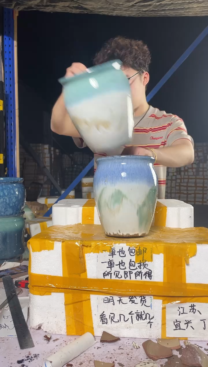 紫砂花盆紫砂花盆宜兴紫砂粗陶16*19
