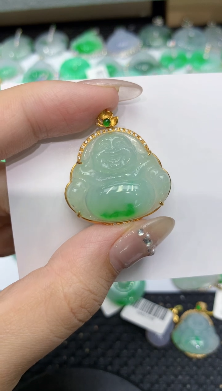 【闪购商品】翡翠颈饰18K金镶嵌222222222
