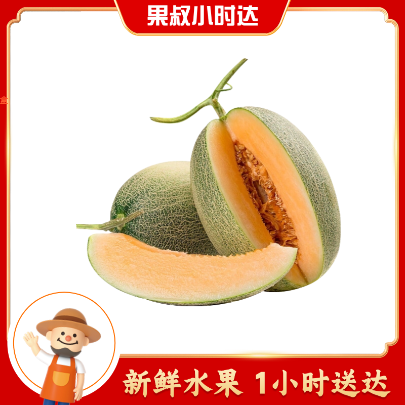 新疆沙漠蜜瓜3A级整个约1.5~2斤