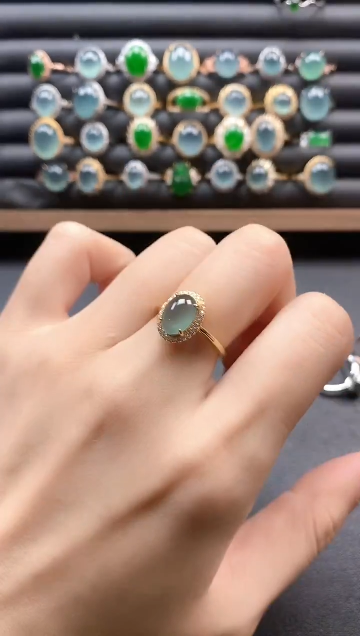 银S925镶嵌戒指翡翠51151