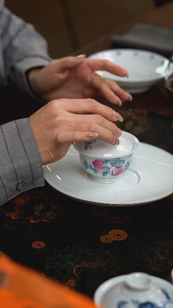 【闪购商品】西里茶器西里茶器《三桃盖碗》