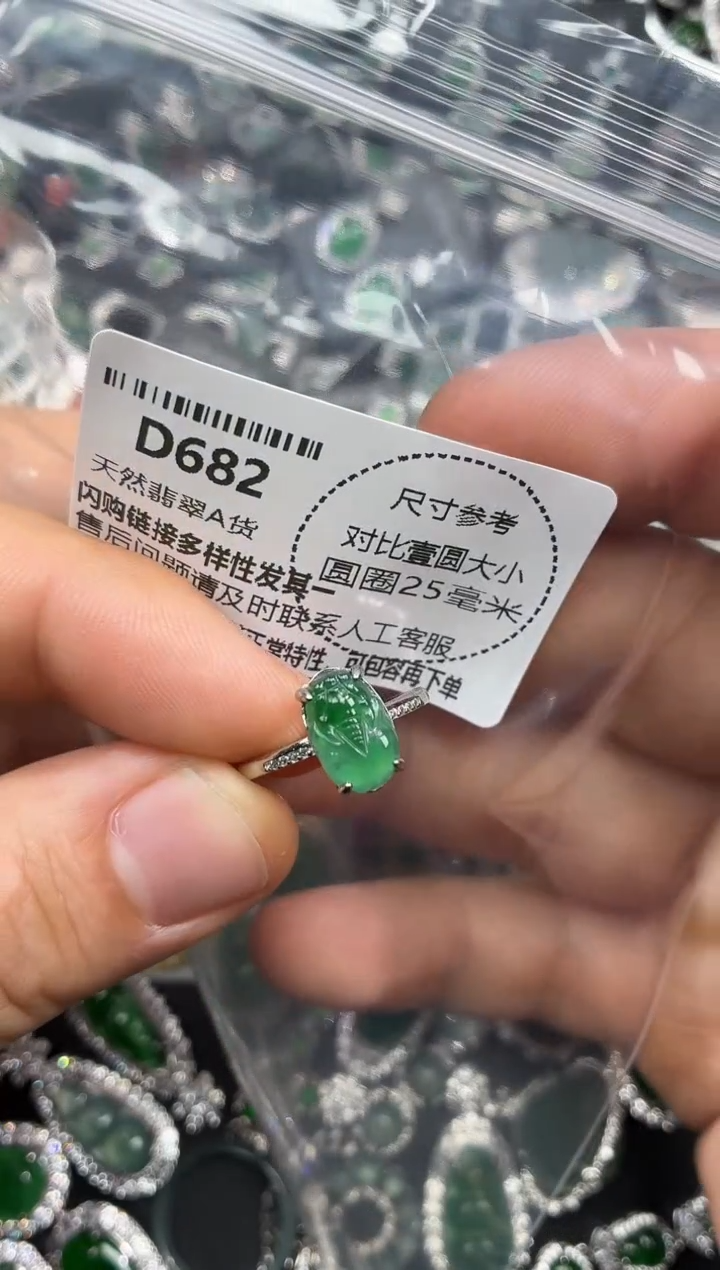 颈饰未镶嵌翡翠D682戒指