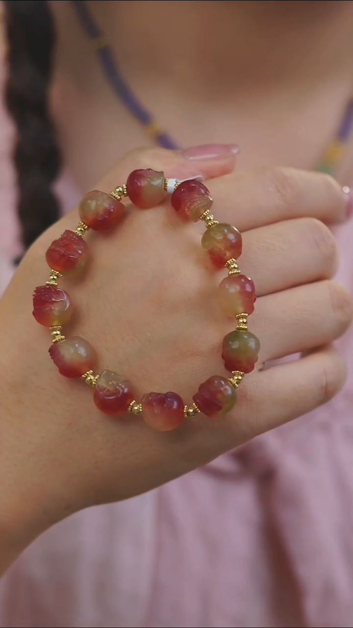 玛瑙/玉髓手串未镶嵌多样性发其一