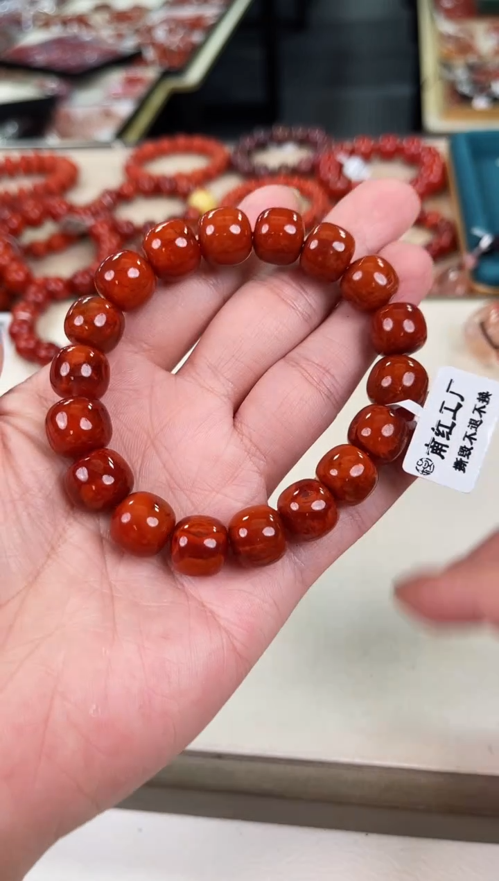 未镶嵌瓦西老型手串13+南红玛瑙（多样式发其一）