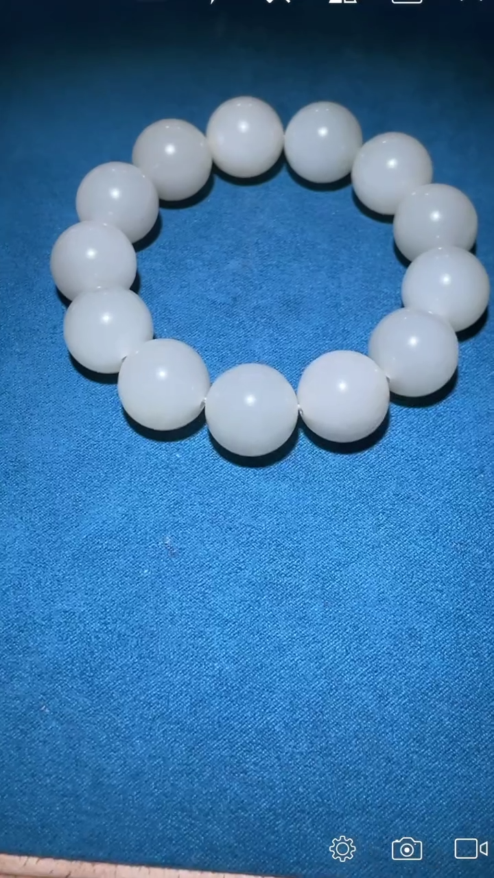 【闪购商品】和田玉MX未镶嵌圆珠手串卡16