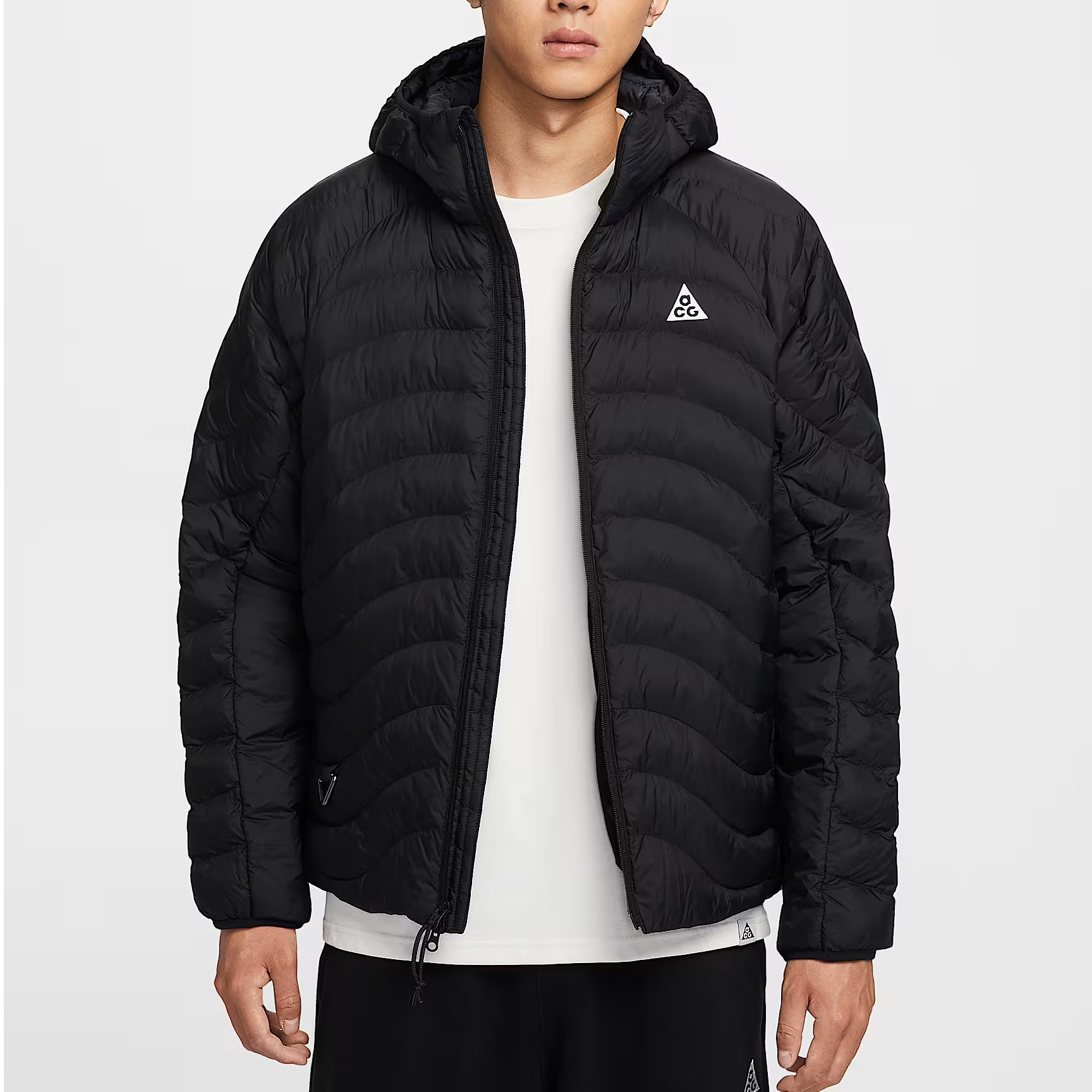 耐克NIKE男子黑色连帽Therma-FIT运动休闲棉服外套夹克 HJ3736010