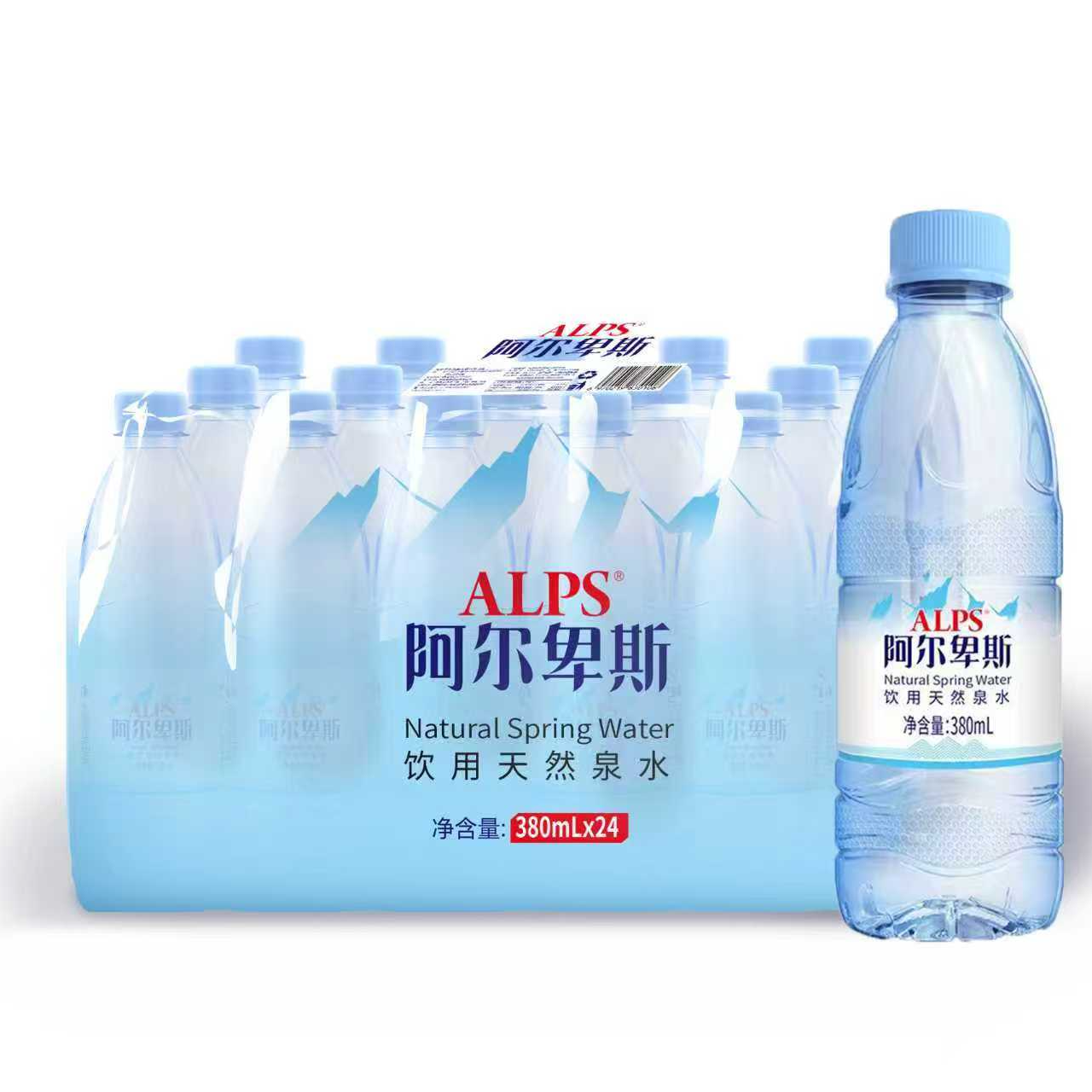 【2件】阿尔卑斯 饮用天然水380ml*24瓶*2件
