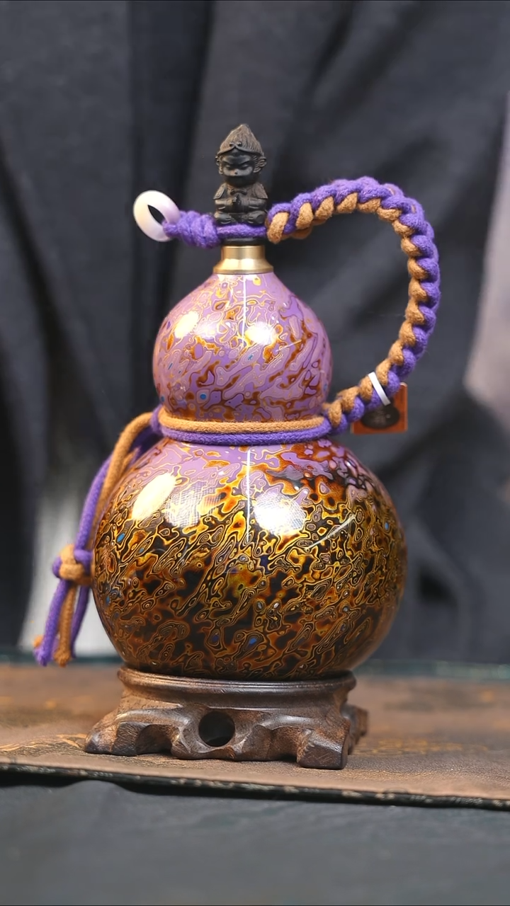 【闪购商品】XH198漆艺酒葫芦不包手串及旋转底座