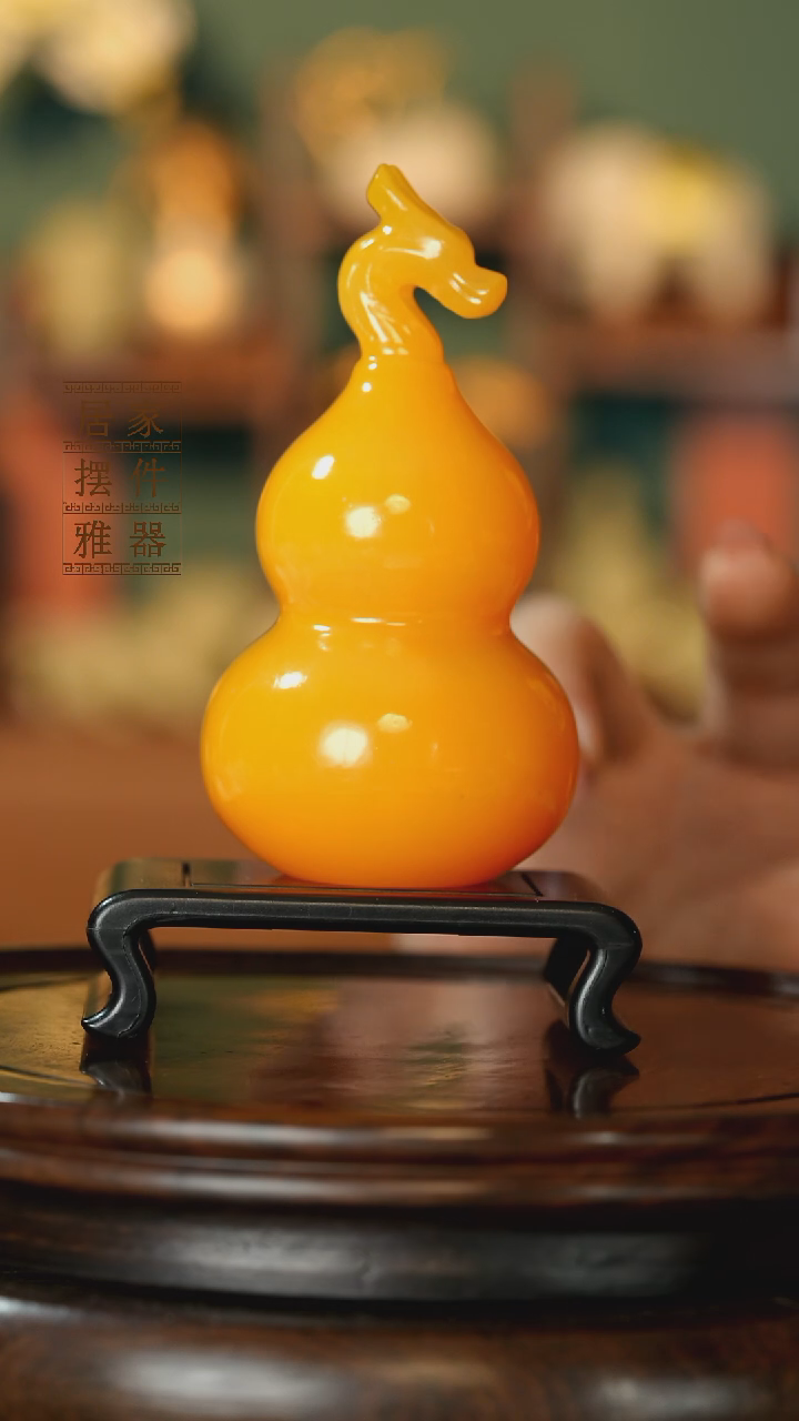 玉《龙头葫芦》摆件