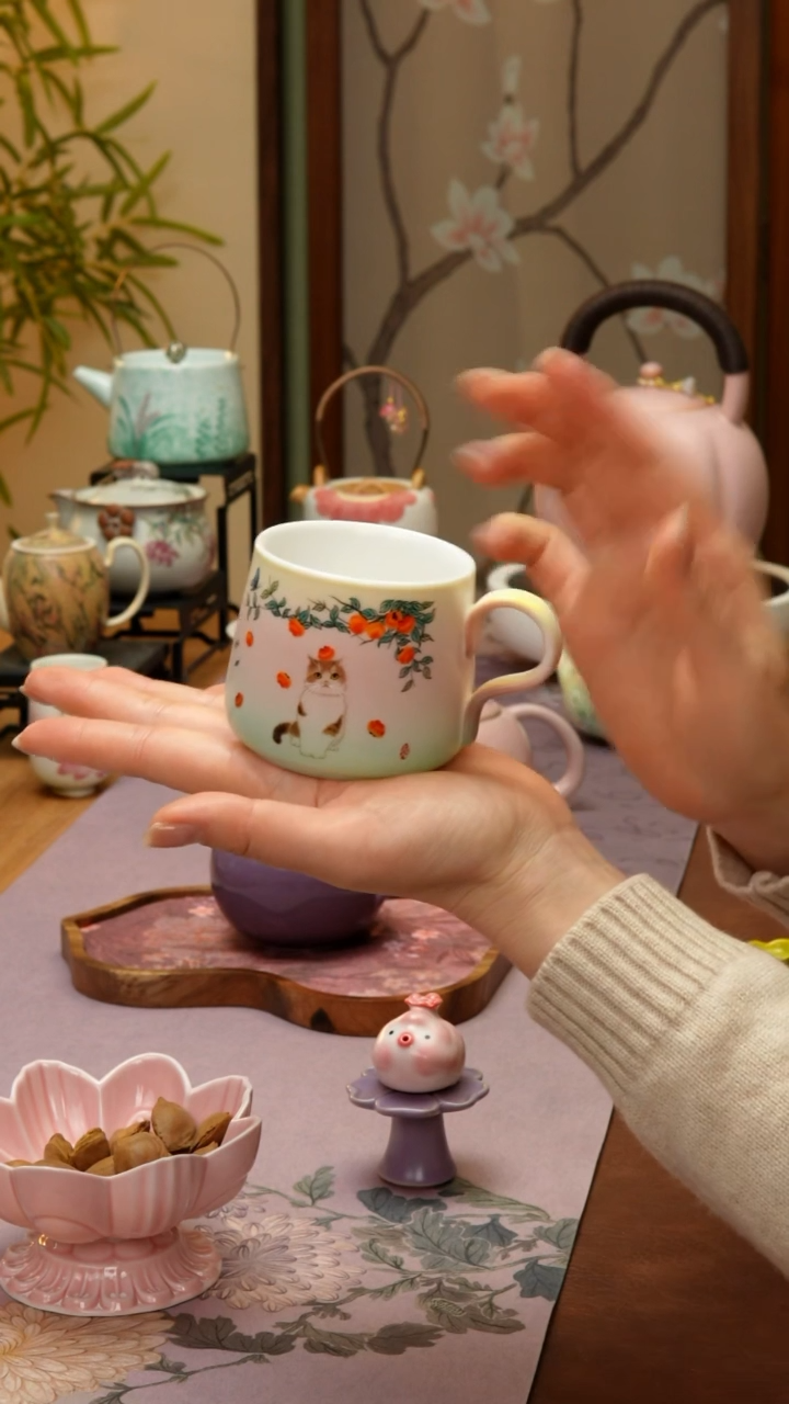 【闪购商品】【领丰茶具福力】事事如意咖啡杯