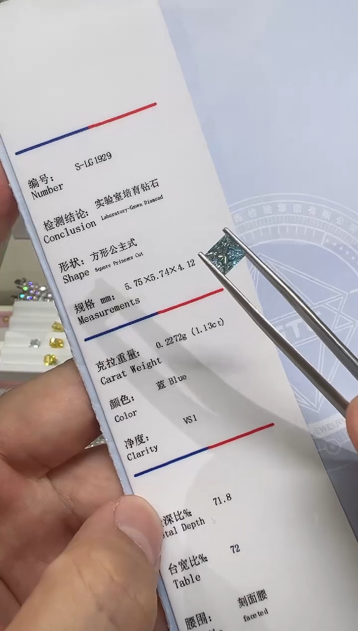 【闪购商品】实验室培育钻石裸石未镶嵌@1.13 ct先鉴赏，再定制！