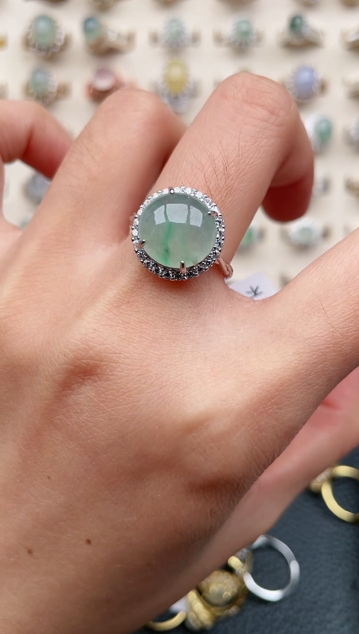 【闪购商品】翡翠戒指银S925镶嵌1111