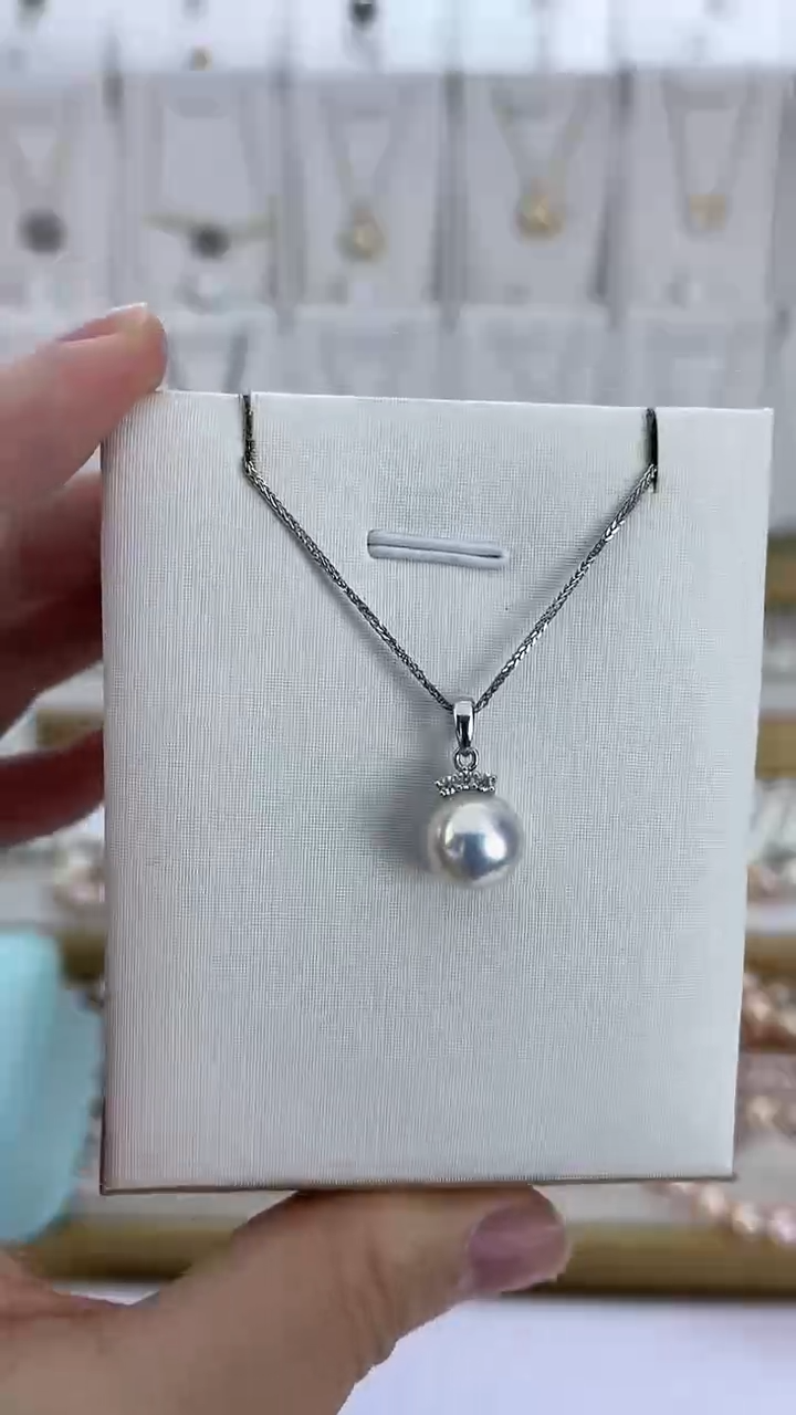 【闪购商品】淡水珍珠颈饰未镶嵌12天然极光奥白光睫毛款吊坠