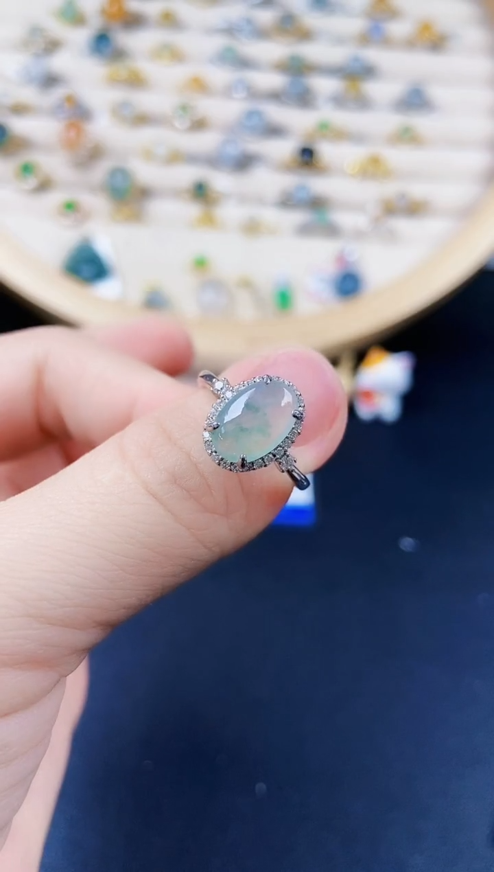 【闪购商品】翡翠戒指银S925镶嵌5466444