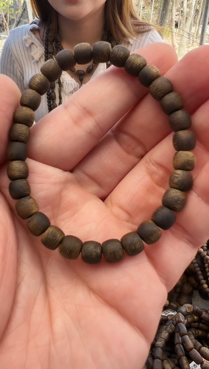 【闪购商品】沉香手串奇楠沉水单圈鼓珠多样性发一条 收藏级