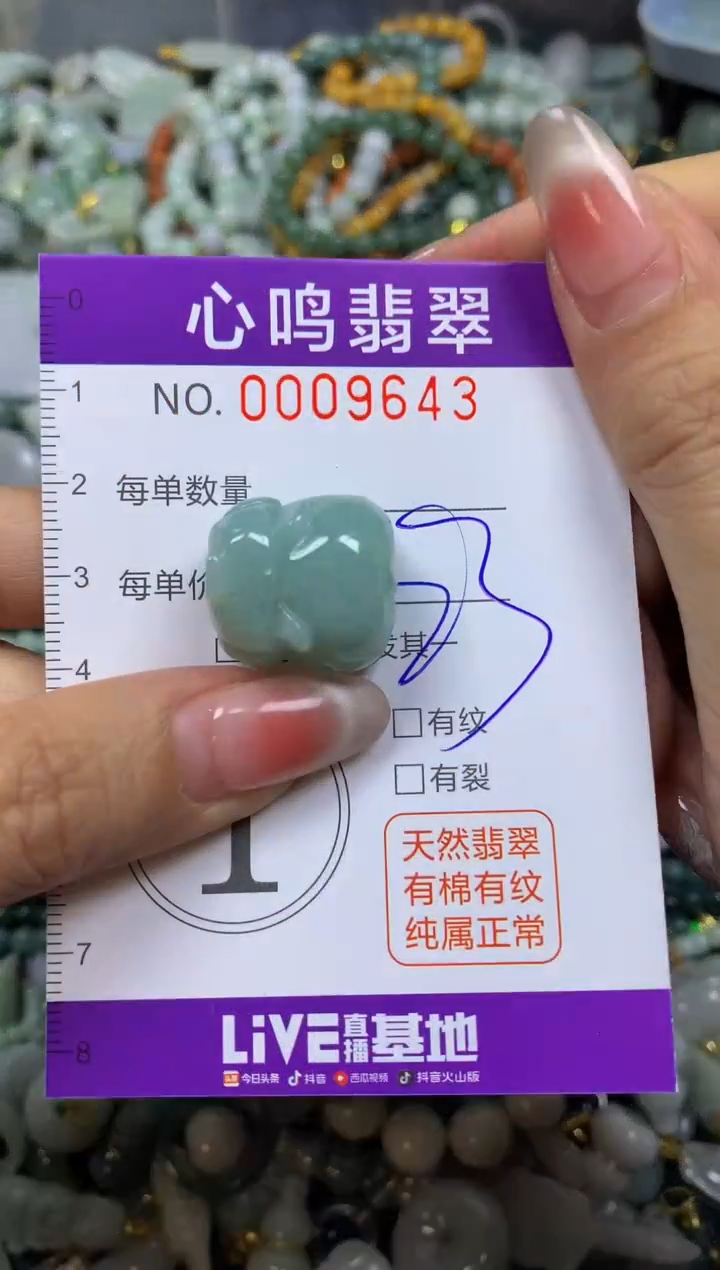 翡翠未镶嵌颈饰闪购009643