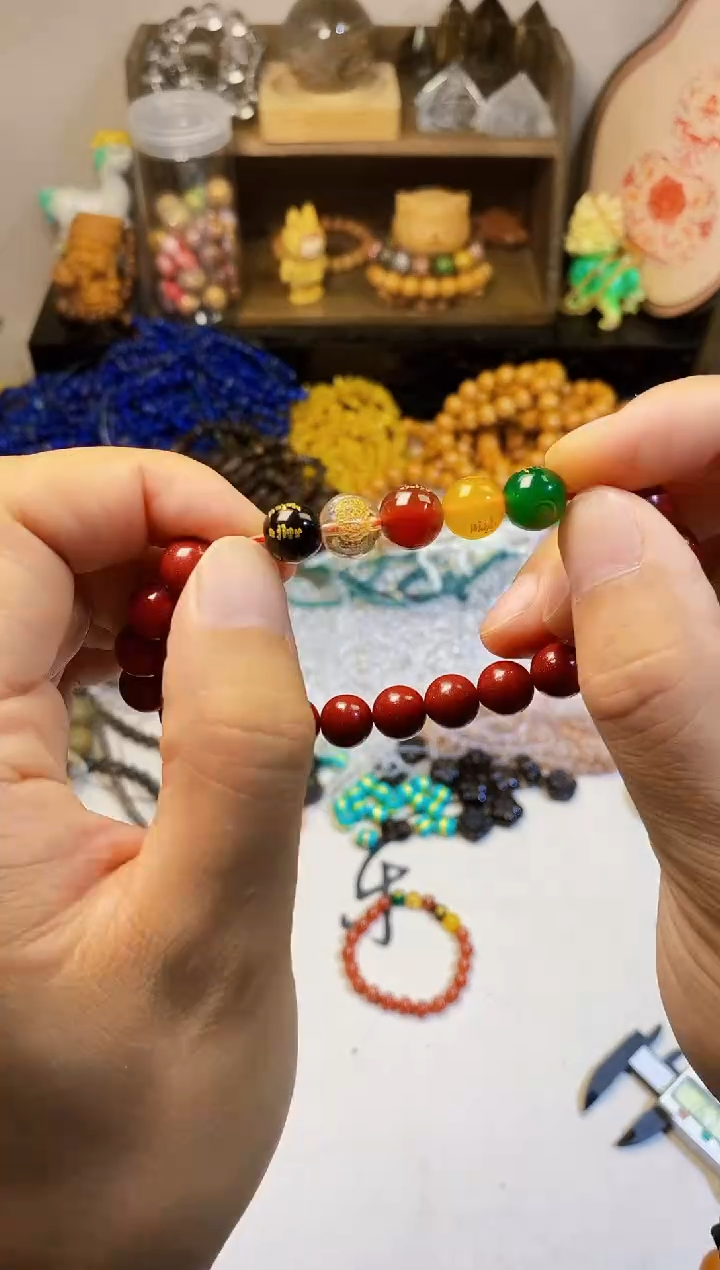 非洲檀香手串/手链卡10五路财拍1发5