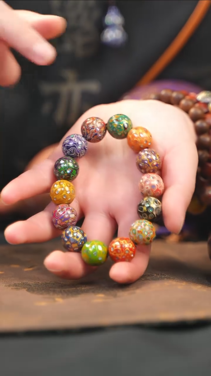 【闪购商品】紫光檀多宝螺钿手串（1.5）