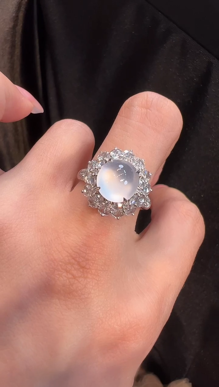 【闪购商品】翡翠戒指18K金镶嵌戒指