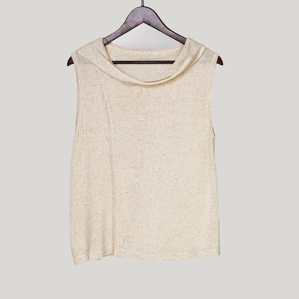 【法式优雅】设计感圆领飘带无袖背心 胸围94cm左右