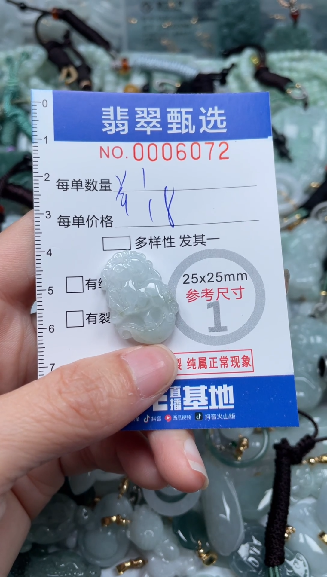 【闪购商品】翡翠颈饰未镶嵌00..6072