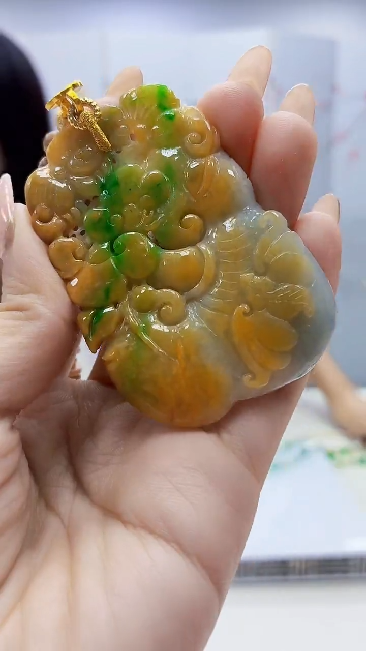 未镶嵌定制翡翠3495ty-毛货挂件17