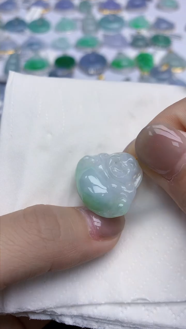 【闪购商品】翡翠颈饰18K金镶嵌天然翡翠A货