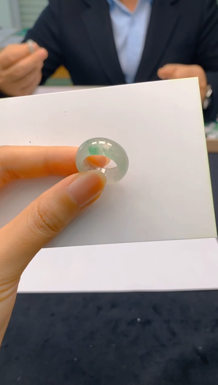 【闪购商品】石英质玉戒指未镶嵌冰美人非洲翠59