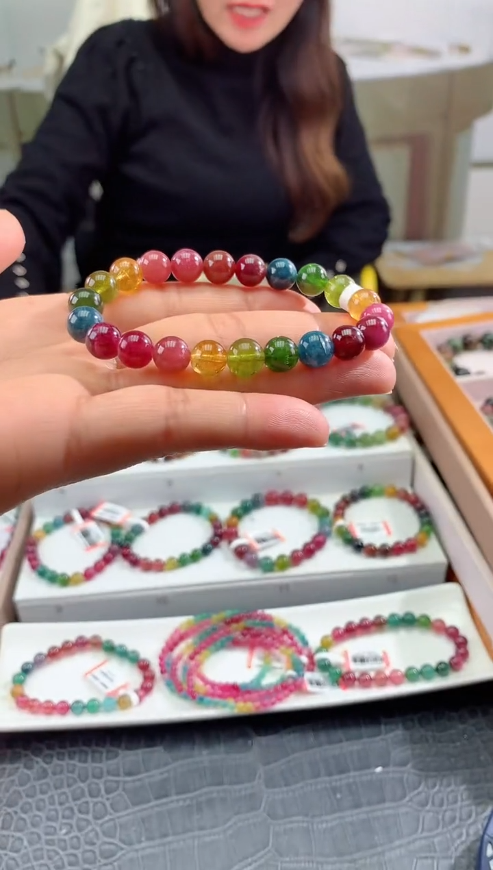 【闪购商品】碧玺手串未镶嵌多样性发一条