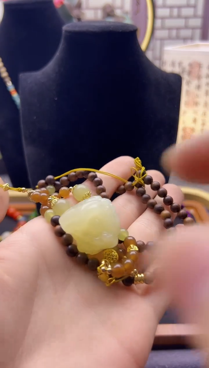 【闪购商品】和田玉颈饰14K金镶嵌X818   