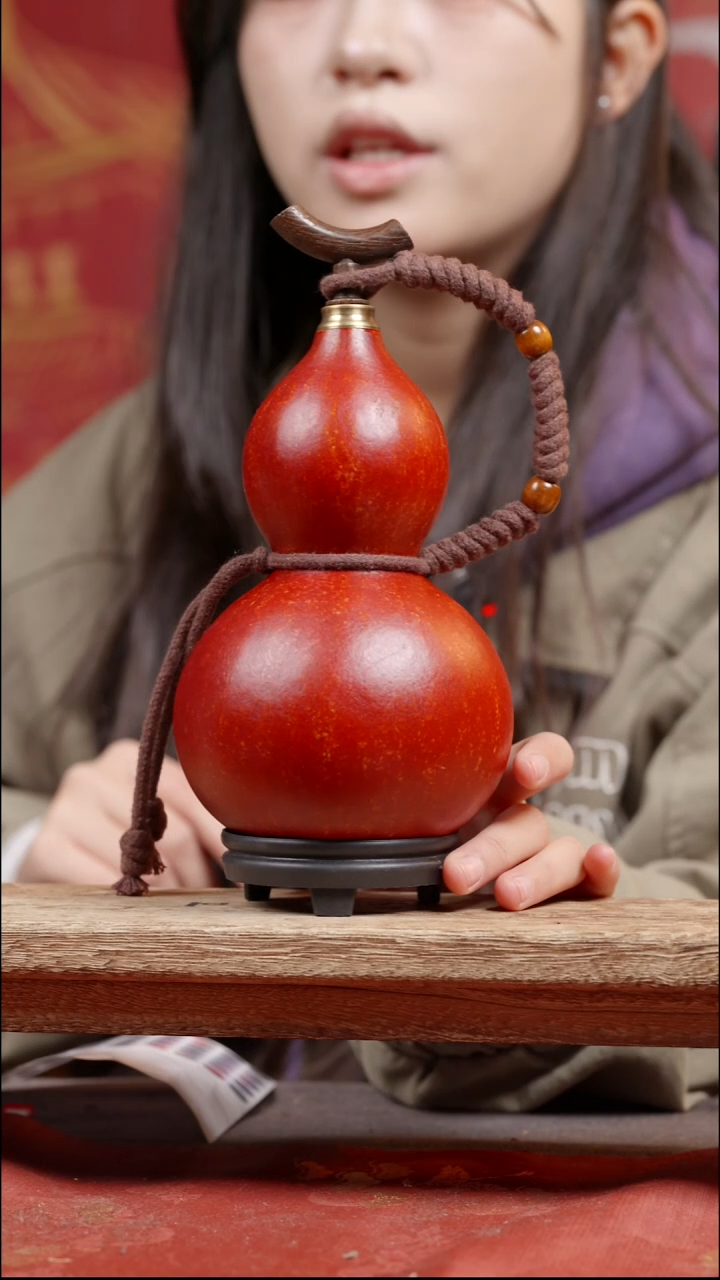 445号大漆真葫芦装热水装酒