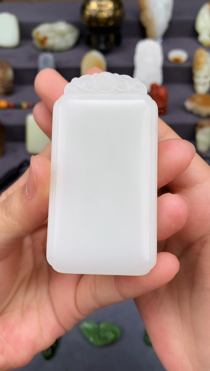 【闪购商品】和田玉-未镶嵌白玉无事牌