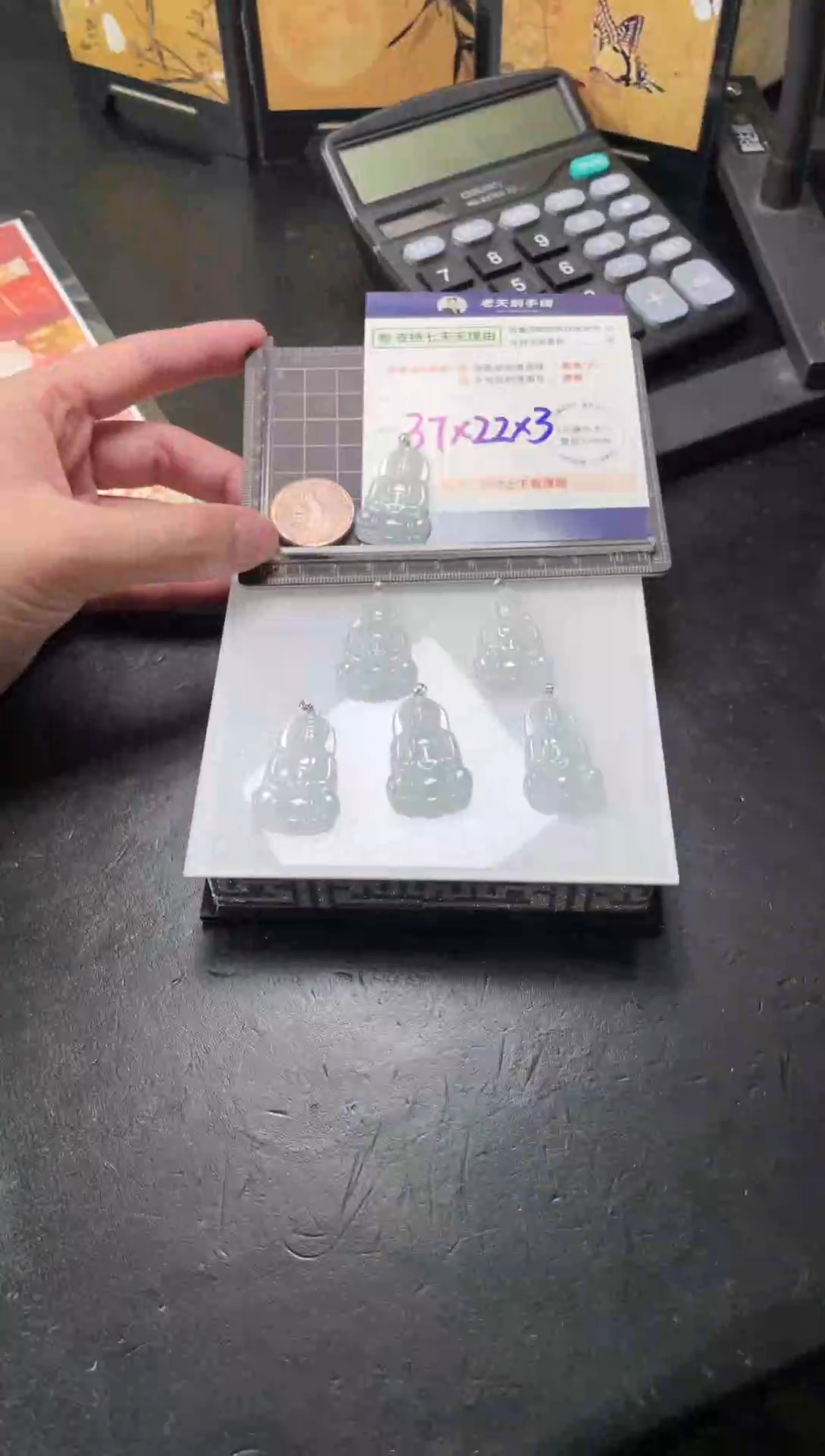 【闪购商品】翡翠挂件18K金镶嵌观音L2配绳/多样性发其一CP