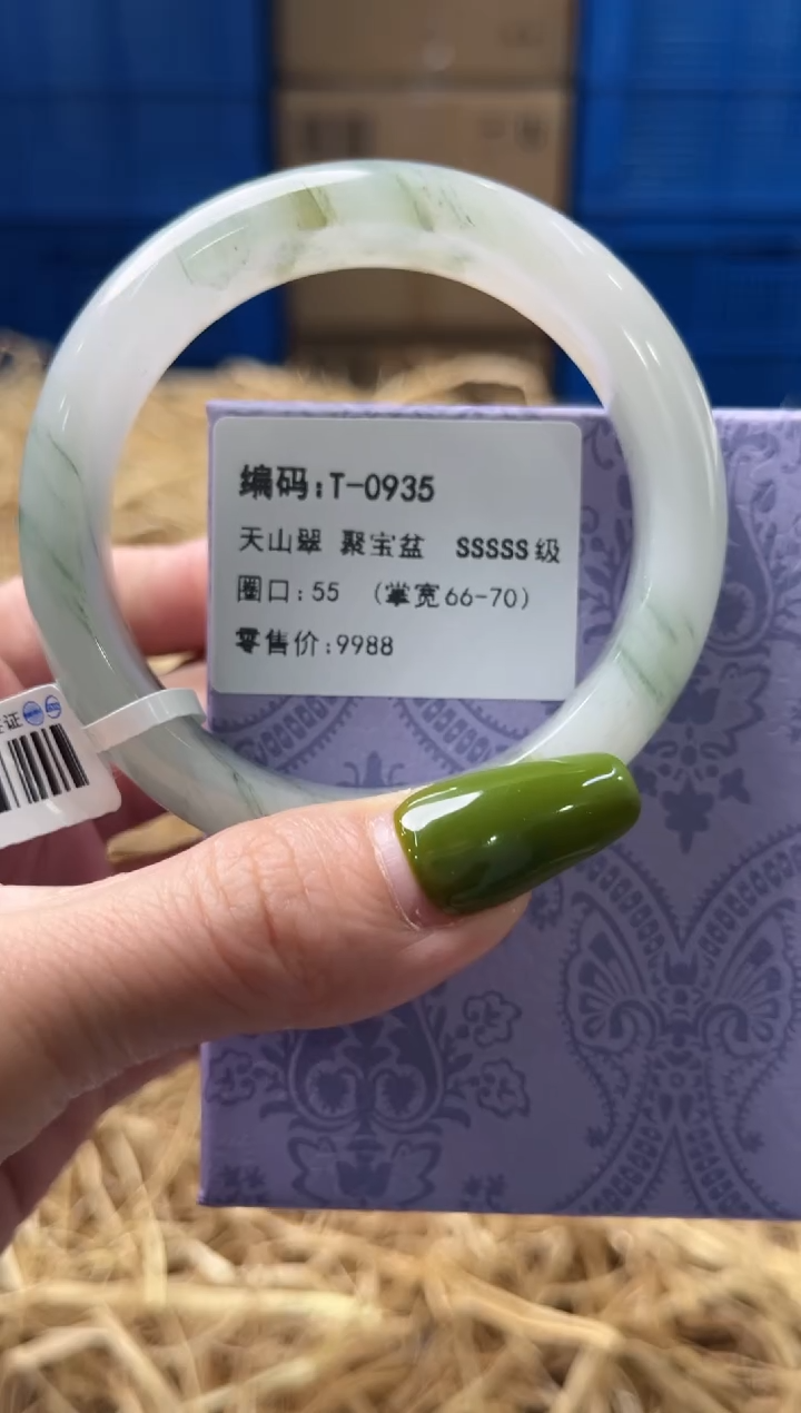 未镶嵌手镯石英质玉T0935