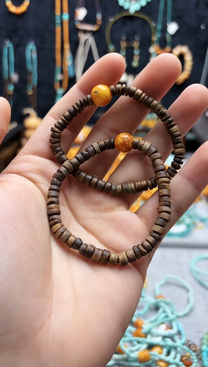 【闪购商品】琥珀手串未镶嵌手串微瑕多样发其一