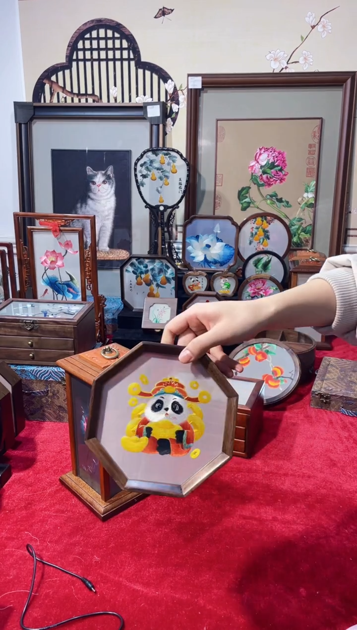 织绣精品苏绣手工刺绣，成品摆件52