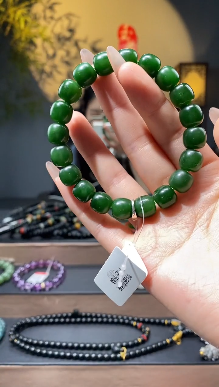 【闪购商品】和田玉1未镶嵌11mm碧玉老型挂件