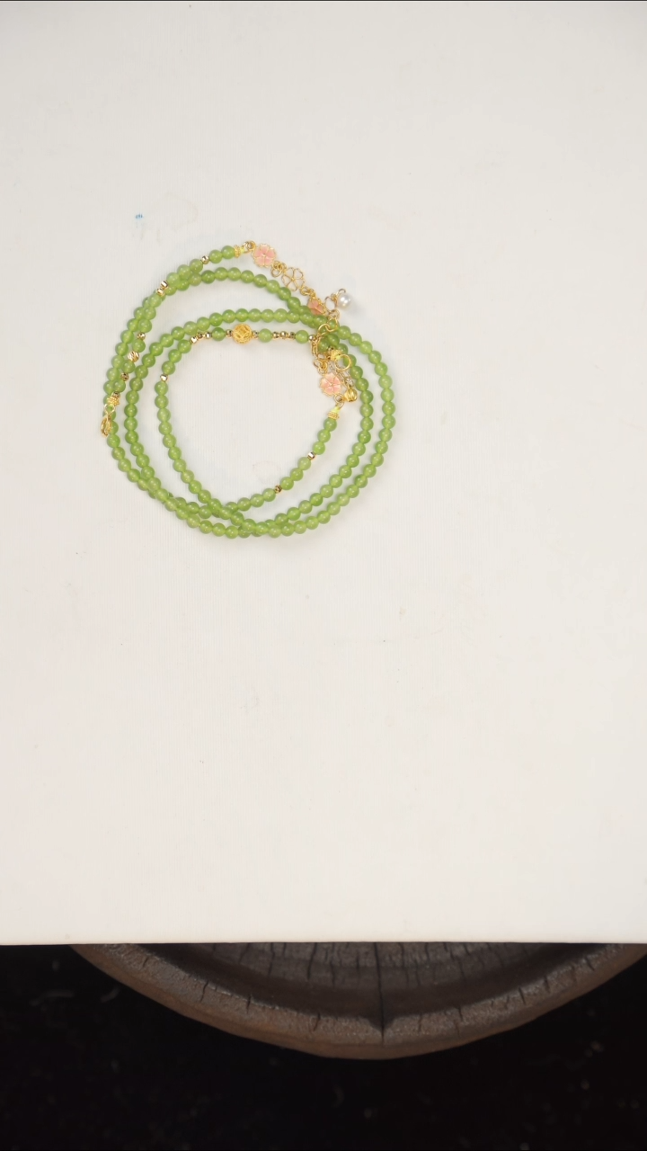 18K金镶嵌和田玉手串手串