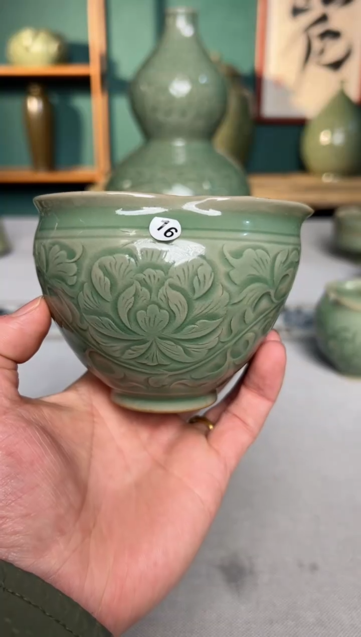 【闪购商品】其他秘色牡丹葫芦公道杯微瑕福利16