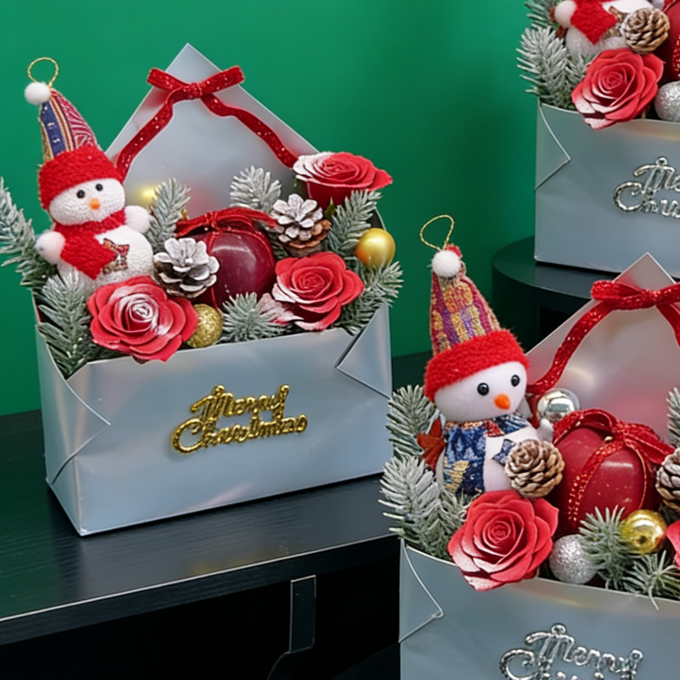 信封圣诞节花礼